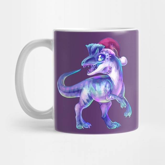 Christmas Cryolophosaurus by cometkins